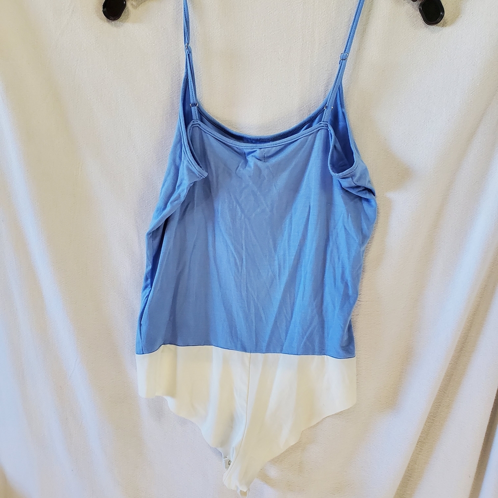 L'AGENCE Blue and White Bodysuit Size S - Picture 2 of 4
